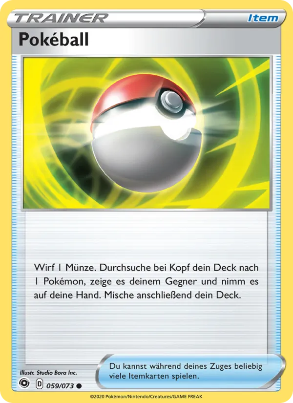 Karte Pokéball aus Weg des Champs, Nummer 59/73