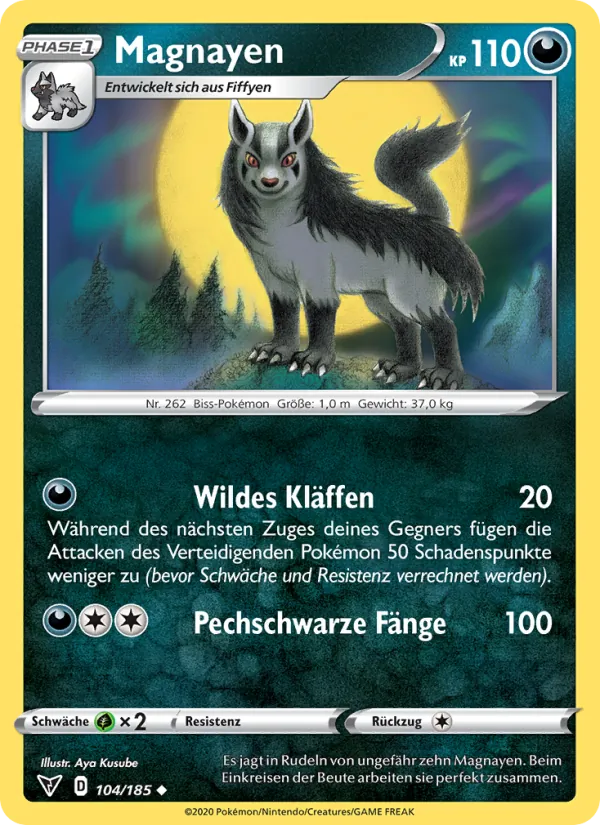 Karte Magnayen aus Farbenschock, Nummer 104/185