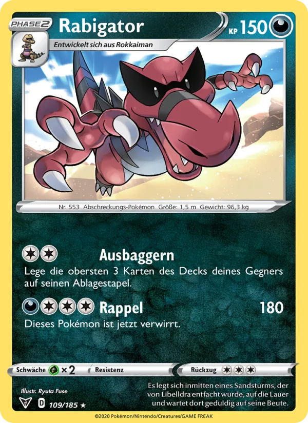 Karte Rabigator aus Farbenschock, Nummer 109/185