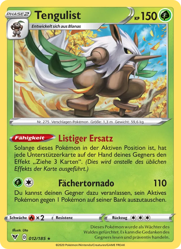 Karte Tengulist aus Farbenschock, Nummer 12/185
