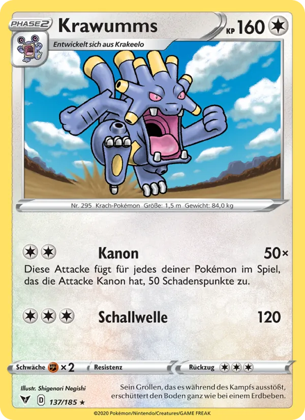 Karte Krawumms aus Farbenschock, Nummer 137/185