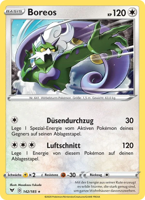 Karte Boreos aus Farbenschock, Nummer 142/185
