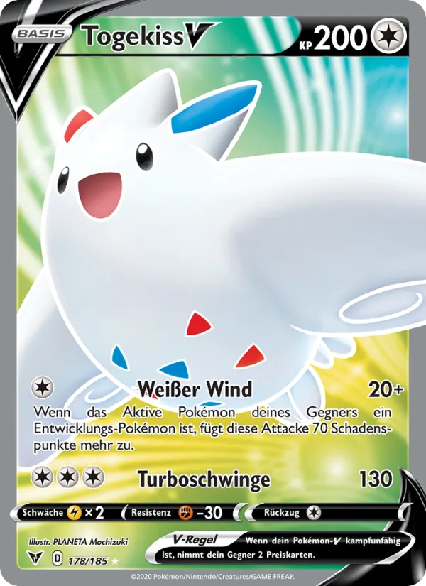 Karte Togekiss V aus Farbenschock, Nummer 178/185