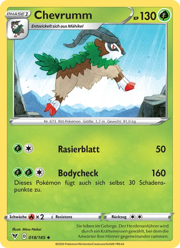 Karte Chevrumm aus Farbenschock, Nummer 18/185