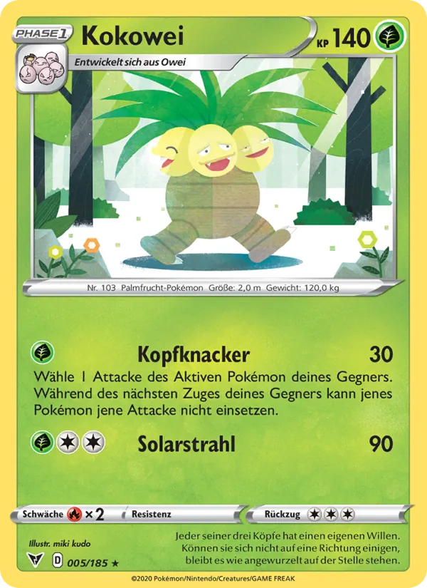 Karte Kokowei aus Farbenschock, Nummer 5/185