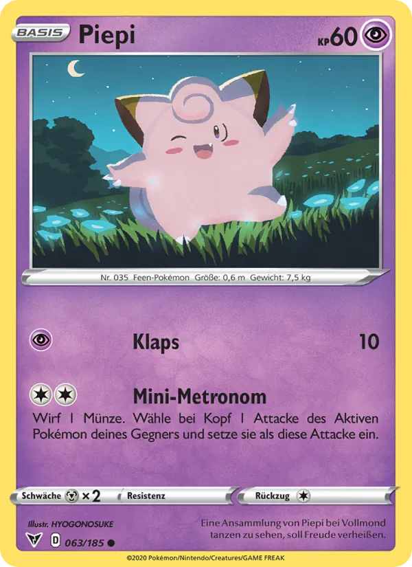 Karte Piepi aus Farbenschock, Nummer 63/185