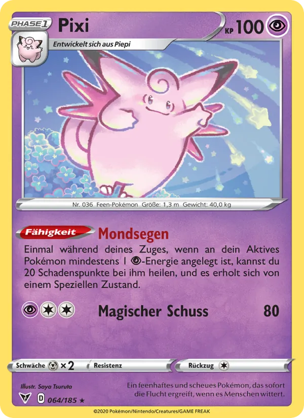 Karte Pixi aus Farbenschock, Nummer 64/185