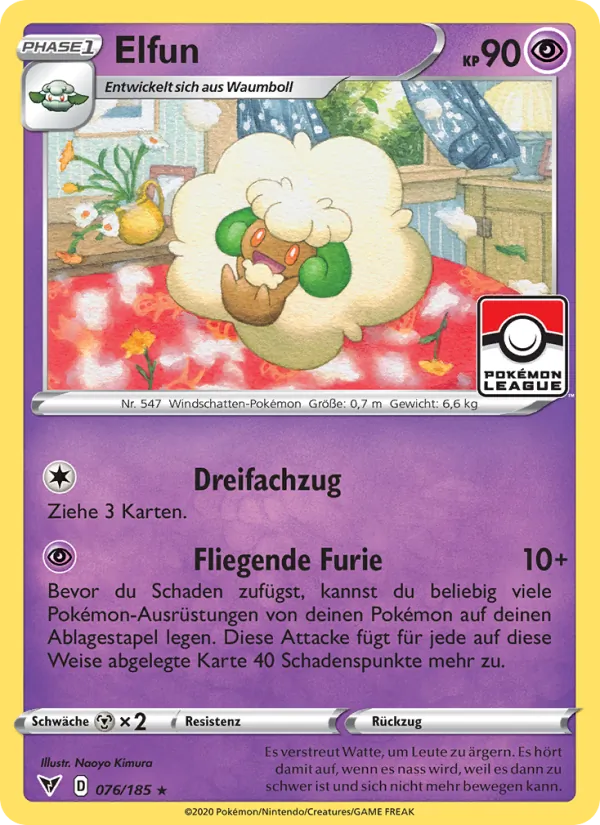 Karte Elfun aus Farbenschock, Nummer 76/185