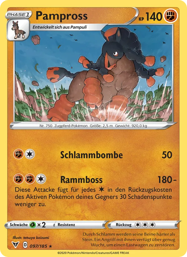 Karte Pampross aus Farbenschock, Nummer 97/185