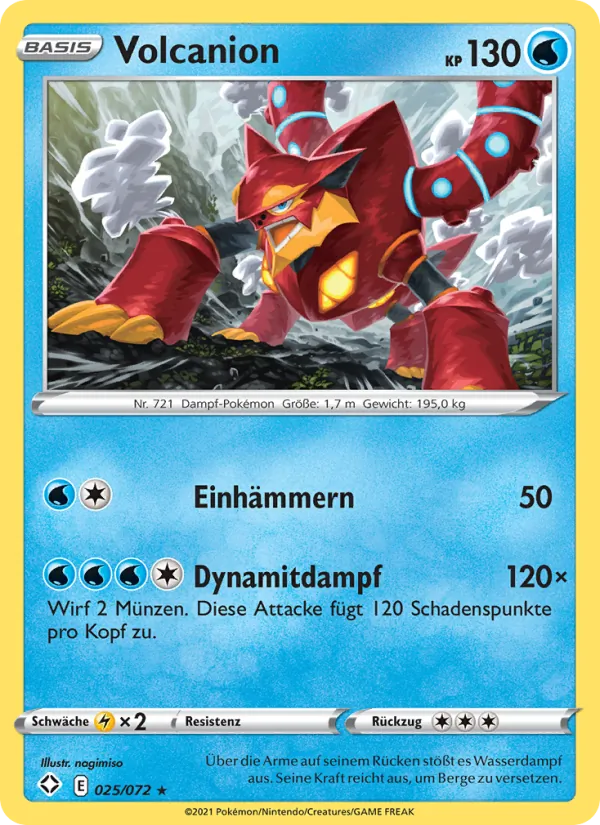 Karte Volcanion aus Glänzendes Schicksal, Nummer 25/72