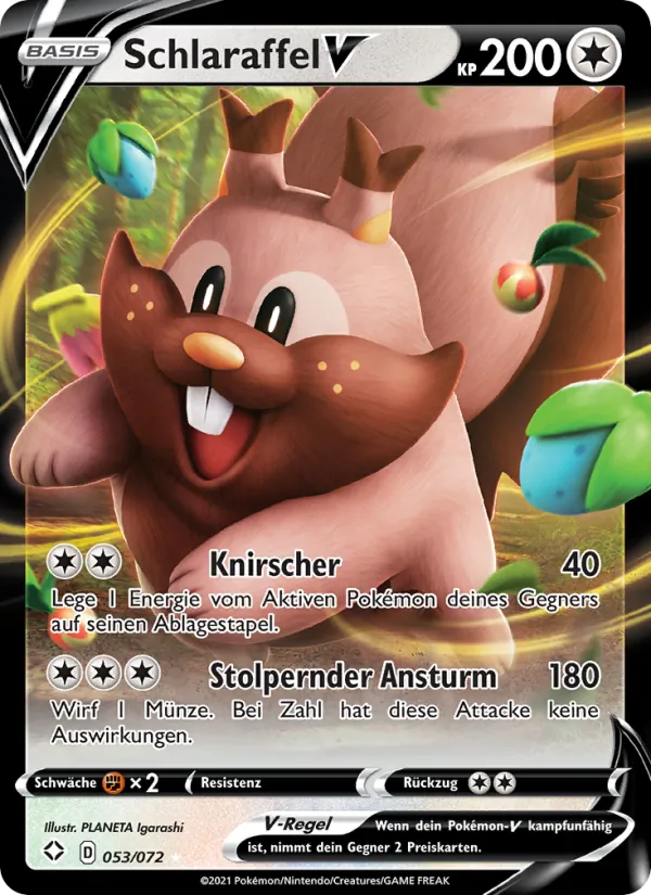 Karte Schlaraffel V aus Glänzendes Schicksal, Nummer 53/72