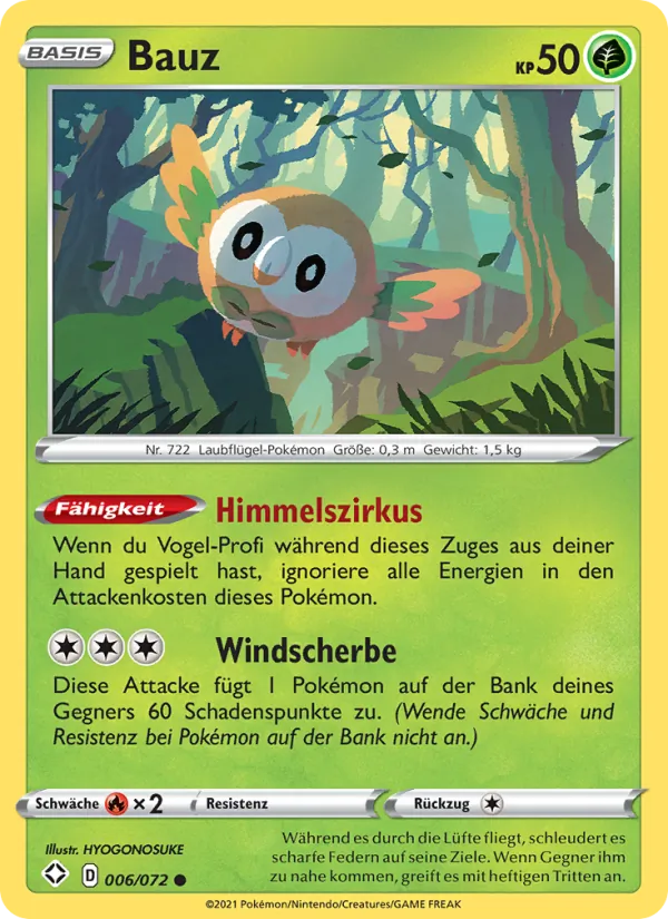 Karte Bauz aus Glänzendes Schicksal, Nummer 6/72