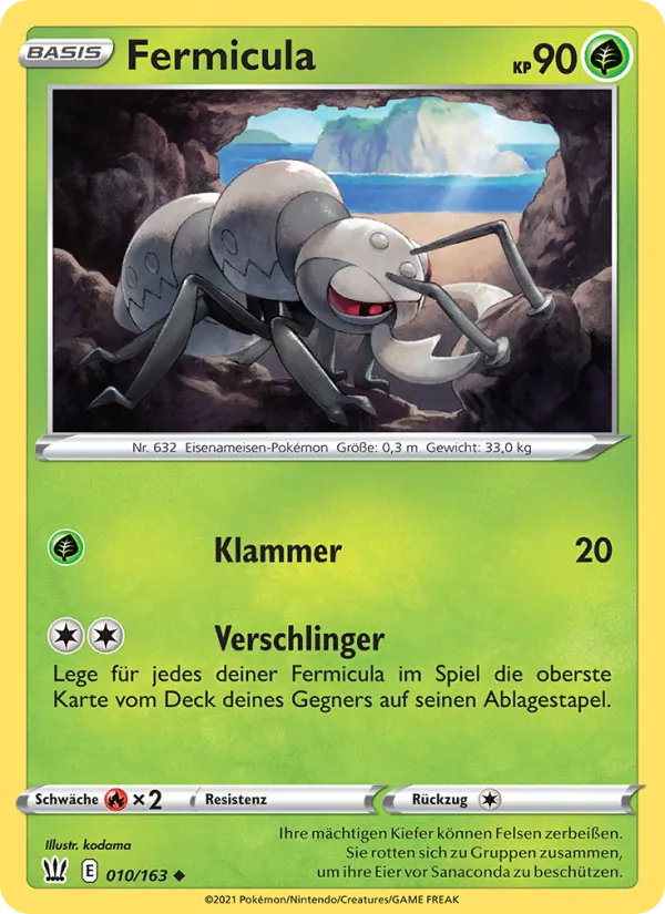 Karte Fermicula aus Kampfstile, Nummer 10/163