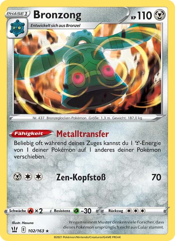 Karte Bronzong aus Kampfstile, Nummer 102/163