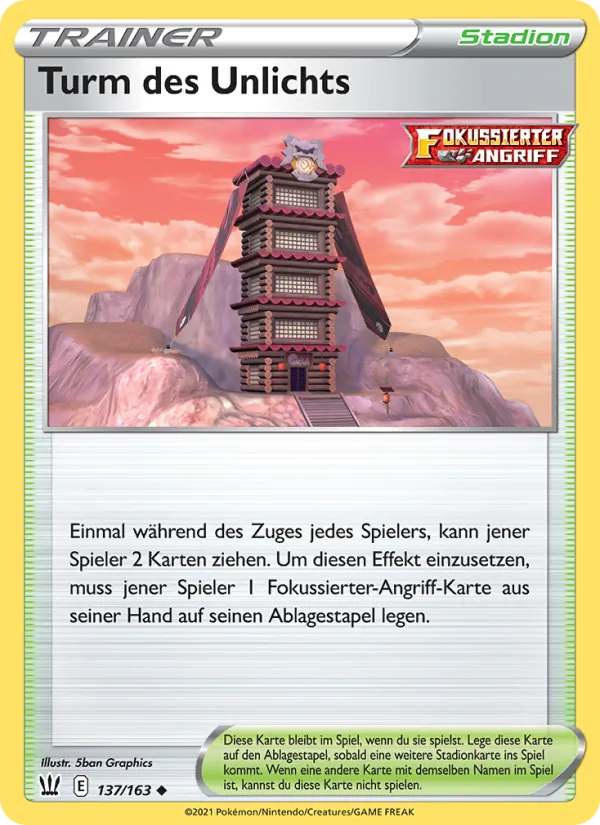 Karte Turm des Unlichts aus Kampfstile, Nummer 137/163