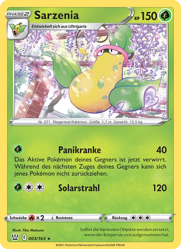 Karte Sarzenia aus Kampfstile, Nummer 3/163