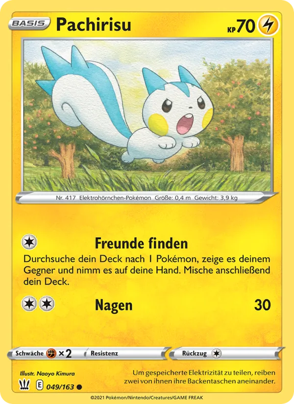 Karte Pachirisu aus Kampfstile, Nummer 49/163