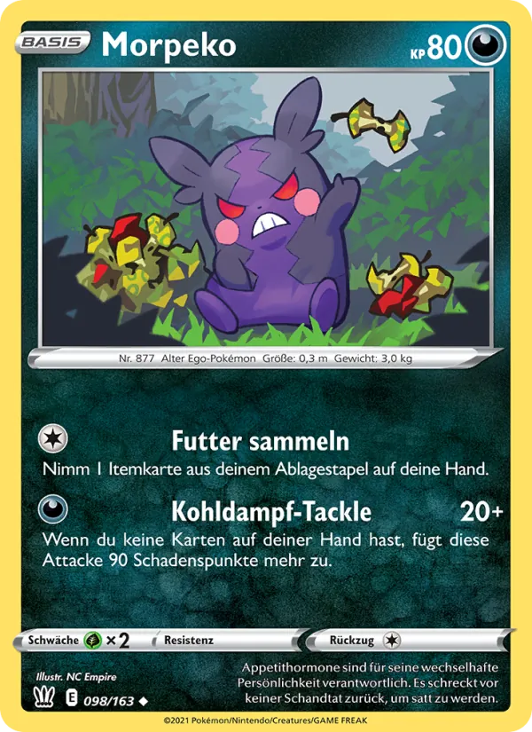 Karte Morpeko aus Kampfstile, Nummer 98/163