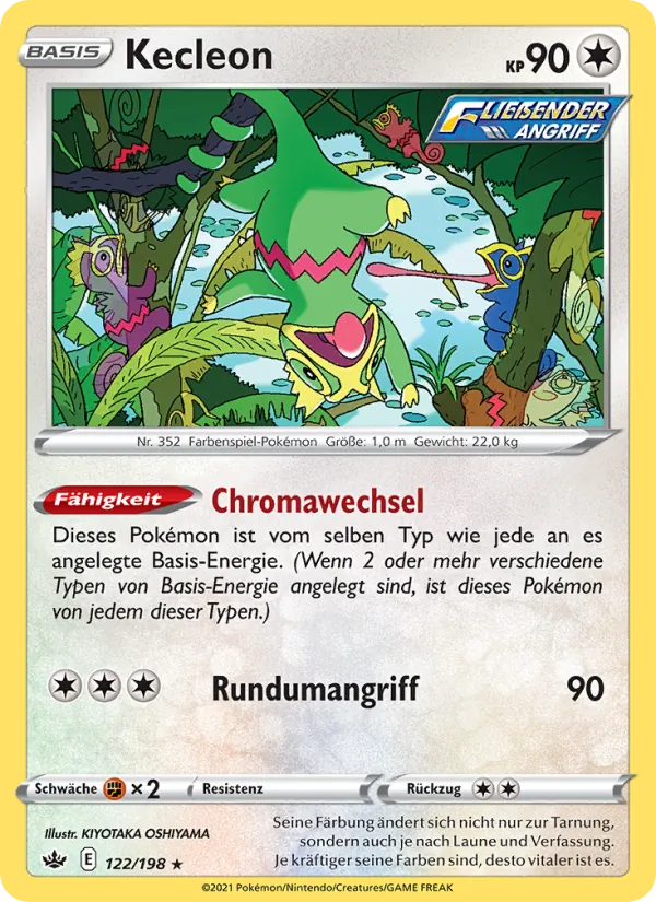 Karte Kecleon aus Schaurige Herrschaft, Nummer 122/198
