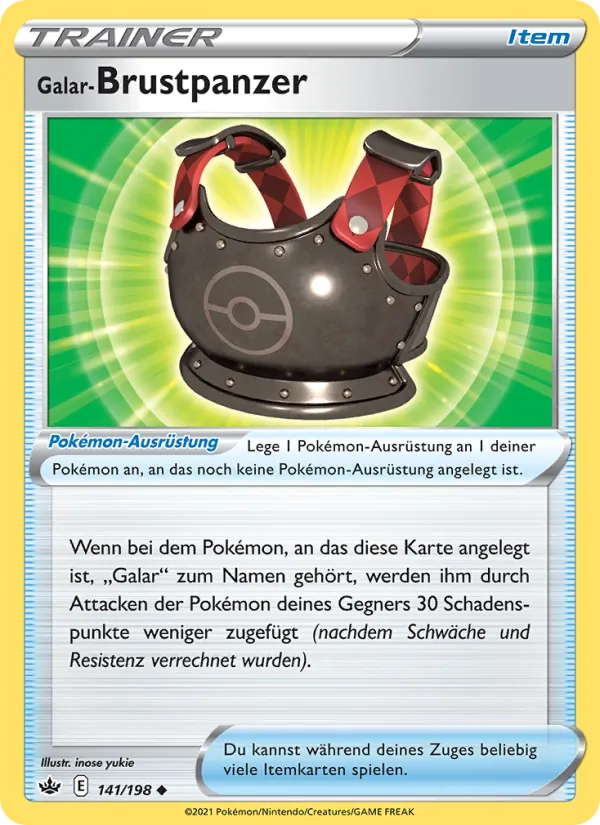 Karte Galar-Brustpanzer aus Schaurige Herrschaft, Nummer 141/198