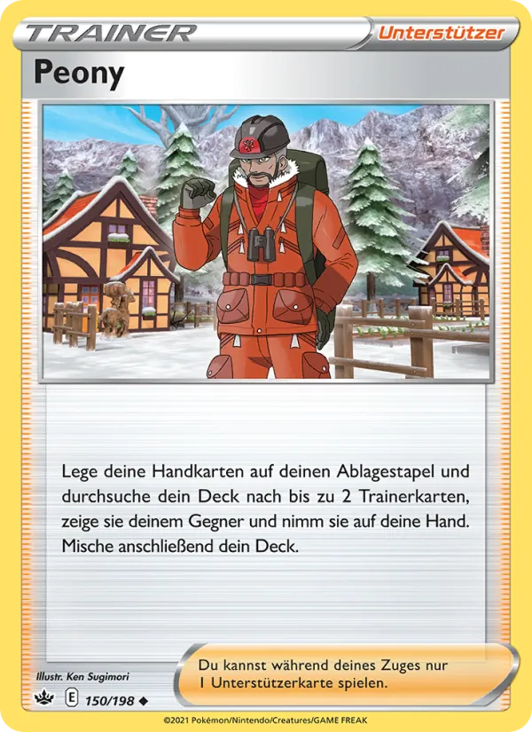 Karte Peony aus Schaurige Herrschaft, Nummer 150/198
