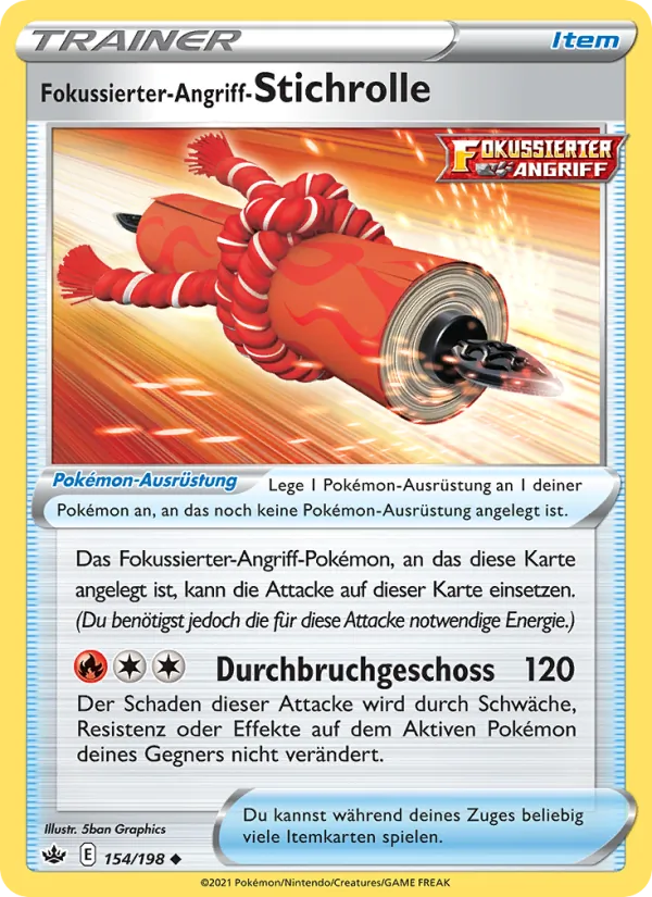 Karte Fokussierter-Angriff-Stichrolle aus Schaurige Herrschaft, Nummer 154/198