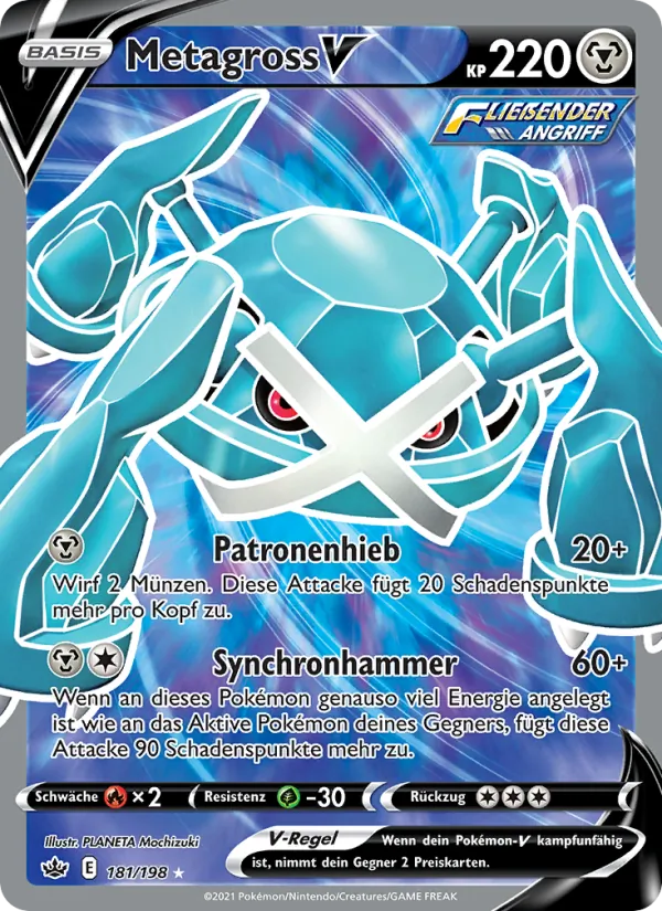 Karte Metagross V aus Schaurige Herrschaft, Nummer 181/198