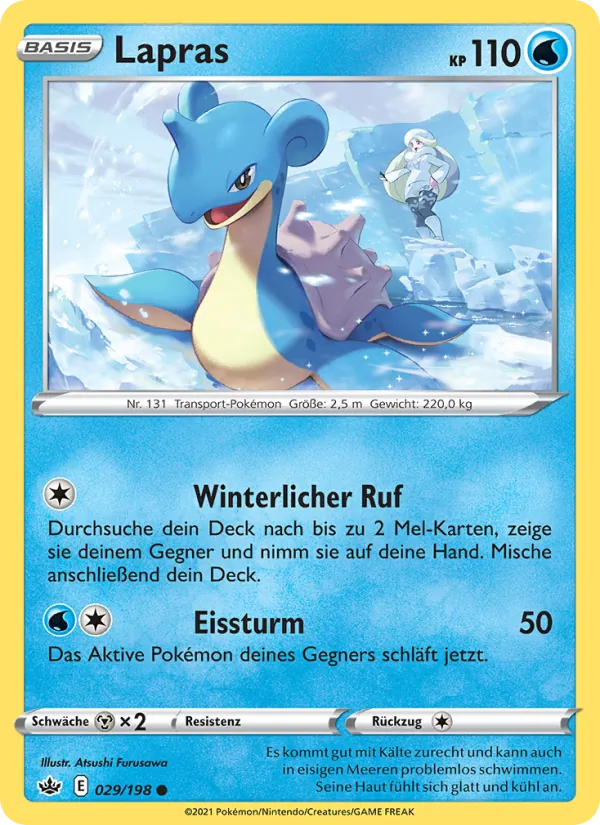 Karte Lapras aus Schaurige Herrschaft, Nummer 29/198