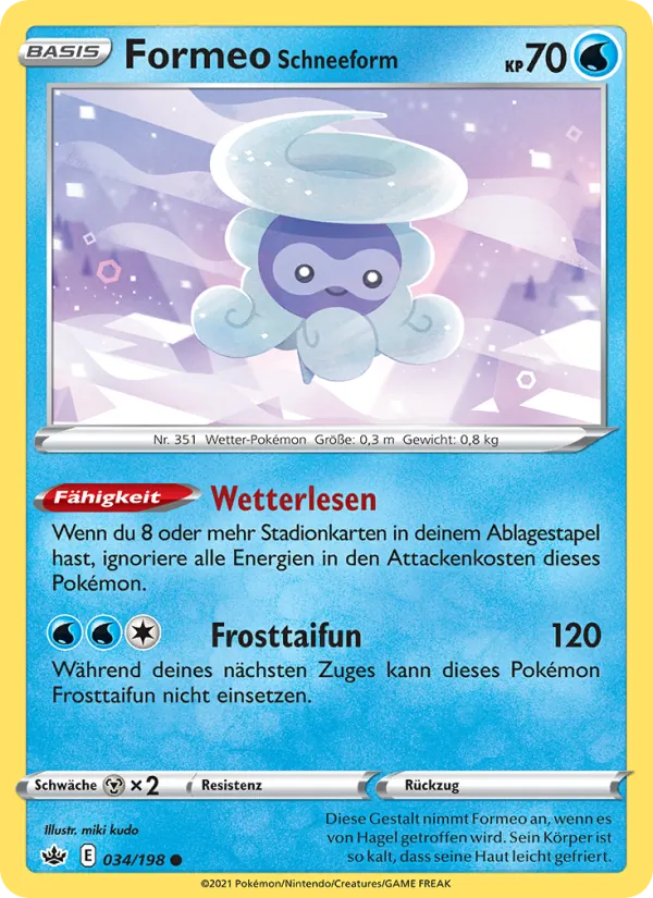 Karte Formeo Schneeform aus Schaurige Herrschaft, Nummer 34/198