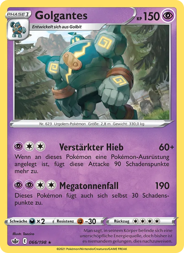 Karte Golgantes aus Schaurige Herrschaft, Nummer 66/198