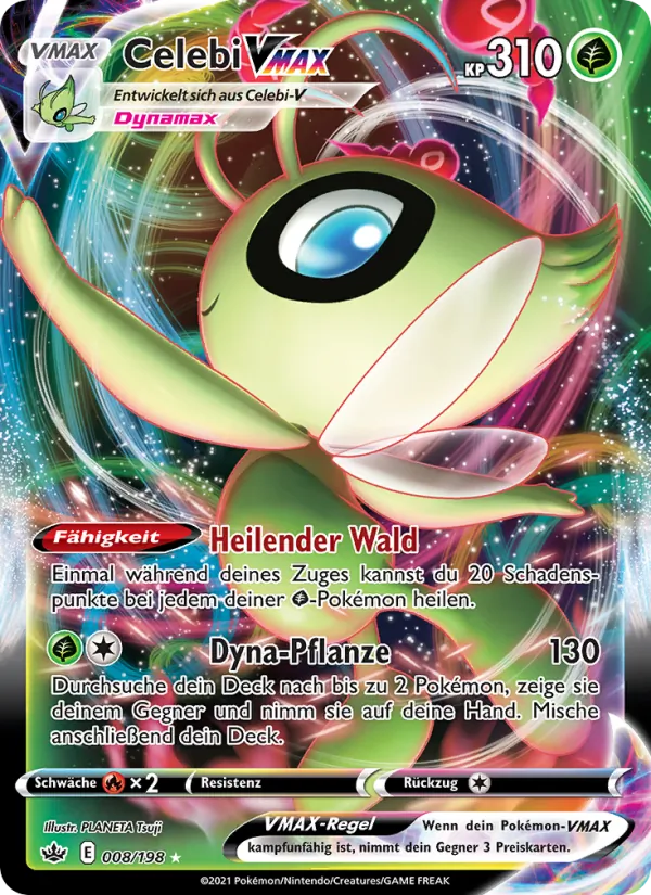 Karte Celebi VMAX aus Schaurige Herrschaft, Nummer 8/198
