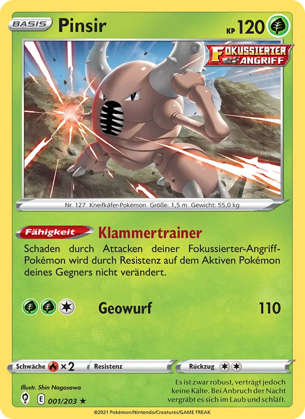 Karte Pinsir aus Drachenwandel, Nummer 1/203
