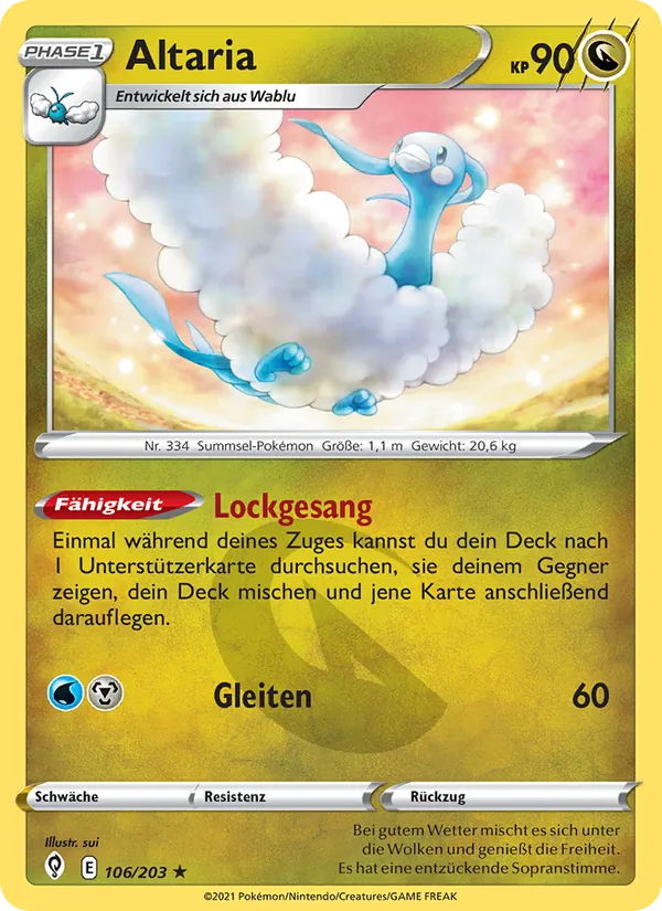 Karte Altaria aus Drachenwandel, Nummer 106/203