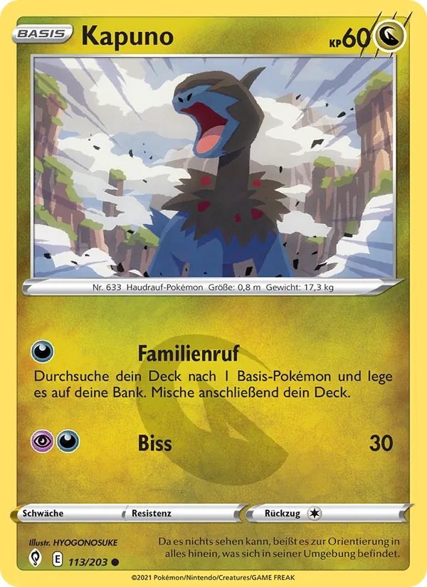 Karte Kapuno aus Drachenwandel, Nummer 113/203