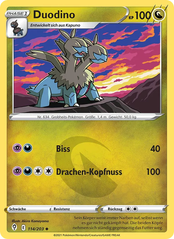 Karte Duodino aus Drachenwandel, Nummer 114/203