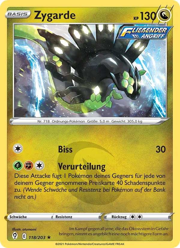Karte Zygarde aus Drachenwandel, Nummer 118/203