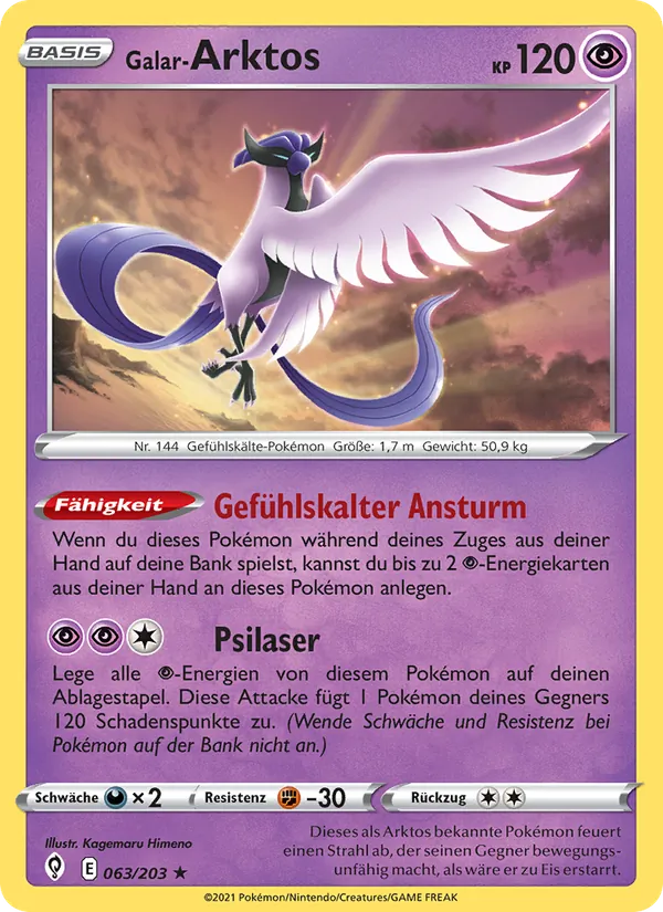 Karte Galar-Arktos aus Drachenwandel, Nummer 63/203