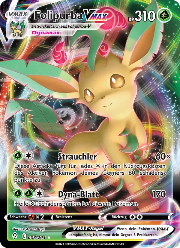 Karte Folipurba VMAX aus Drachenwandel, Nummer 8/203