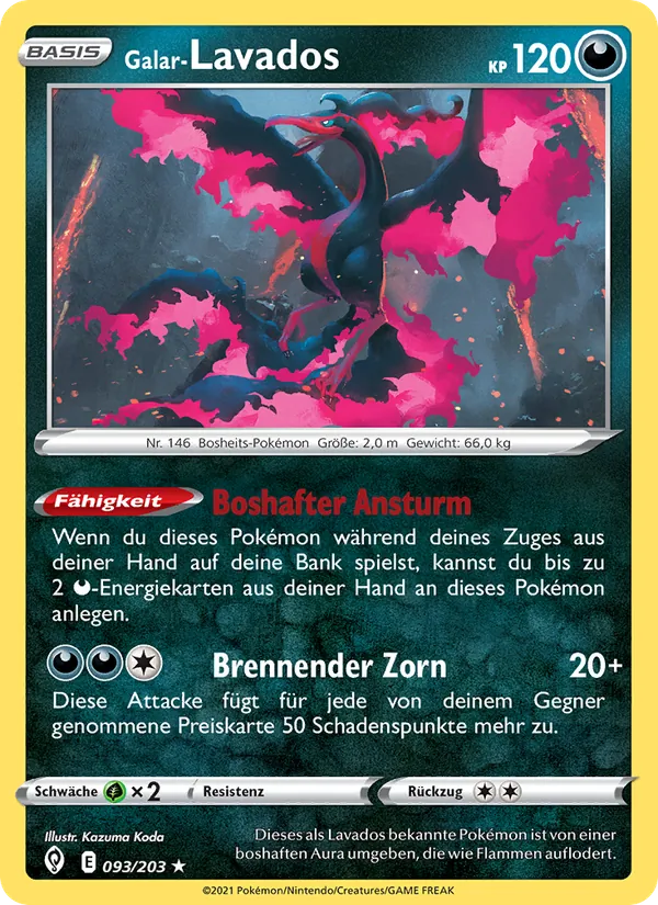 Karte Galar-Lavados aus Drachenwandel, Nummer 93/203