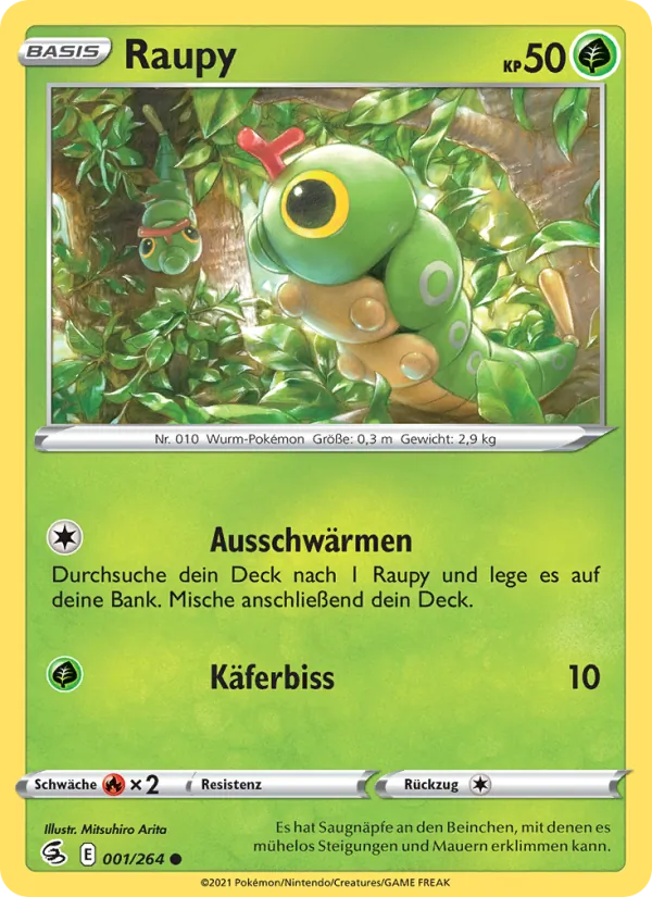 Karte Raupy aus Fusionsangriff, Nummer 1/264