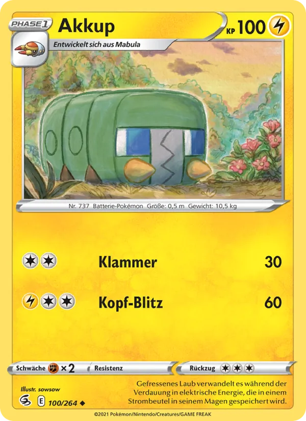 Karte Akkup aus Fusionsangriff, Nummer 100/264