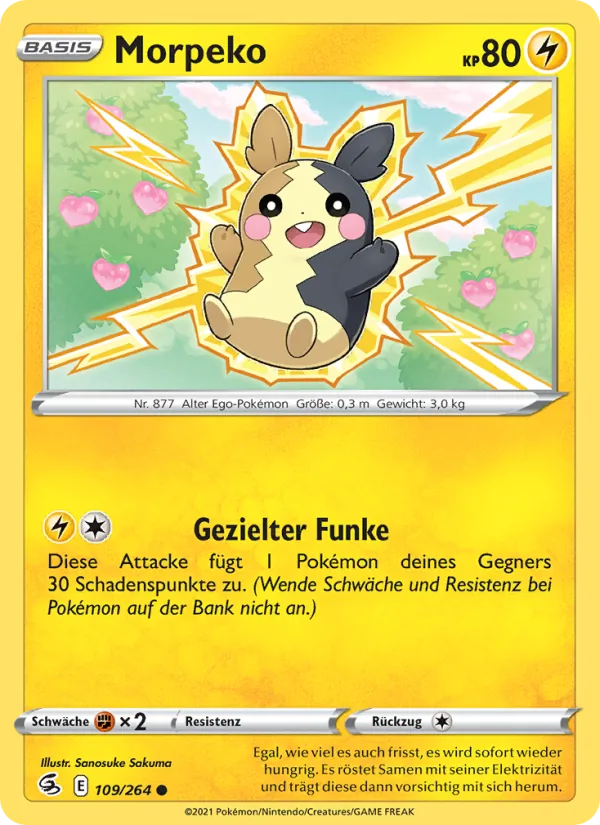 Karte Morpeko aus Fusionsangriff, Nummer 109/264