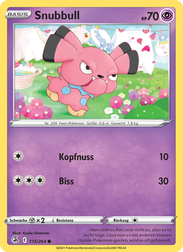 Karte Snubbull aus Fusionsangriff, Nummer 115/264