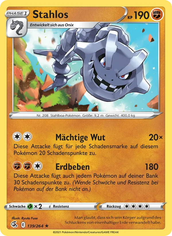 Karte Stahlos aus Fusionsangriff, Nummer 139/264