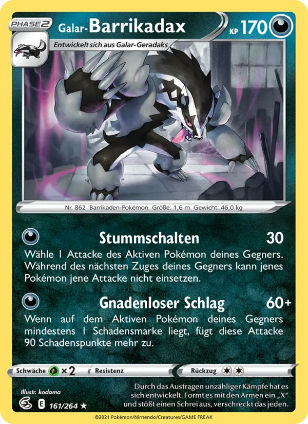 Karte Galar-Barrikadax aus Fusionsangriff, Nummer 161/264