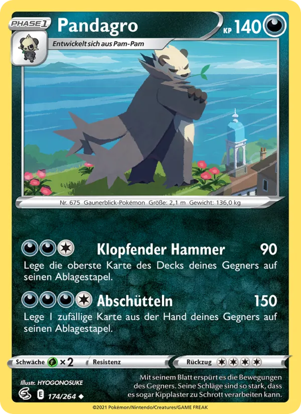 Karte Pandagro aus Fusionsangriff, Nummer 174/264