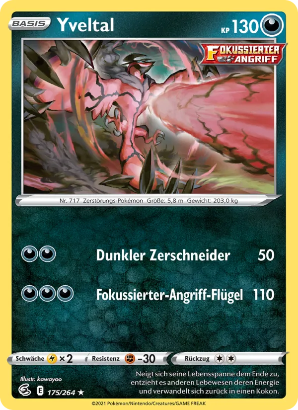 Karte Yveltal aus Fusionsangriff, Nummer 175/264