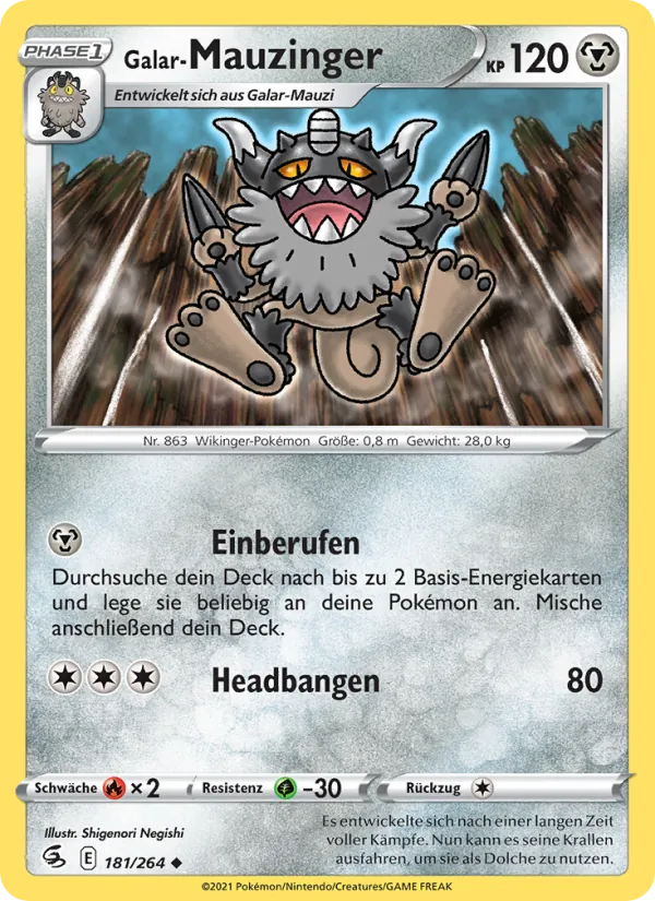 Karte Galar-Mauzinger aus Fusionsangriff, Nummer 181/264