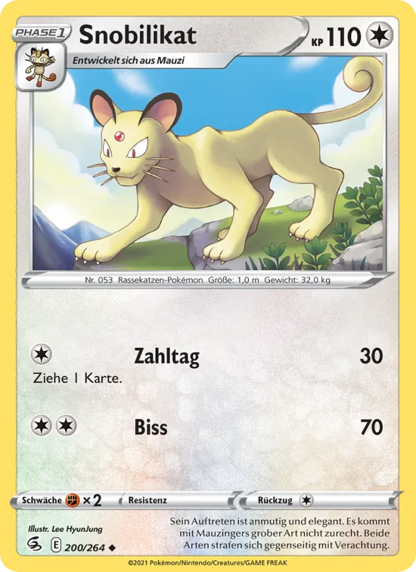 Karte Snobilikat aus Fusionsangriff, Nummer 200/264