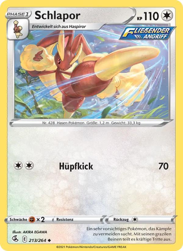 Karte Schlapor aus Fusionsangriff, Nummer 213/264
